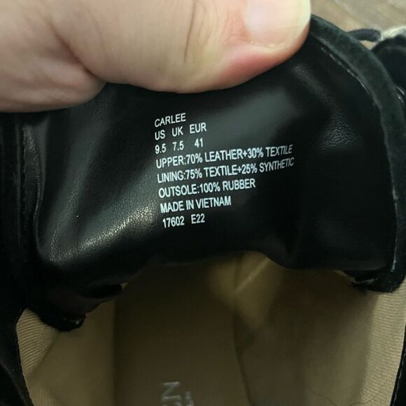 Lauren Ralph Lauren Carlee Logo Lace Up Leather Upper Combat Boot Size 9.5 - Picture 10 of 11